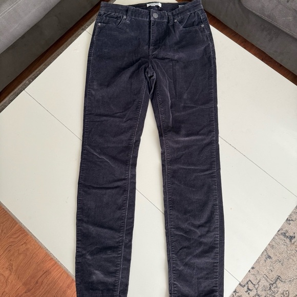 BUFFALO DAVID BITTON Corduroy Dark Grey Women’s Pants Mid-Rise Slim Leg 8x32 - Picture 1 of 4